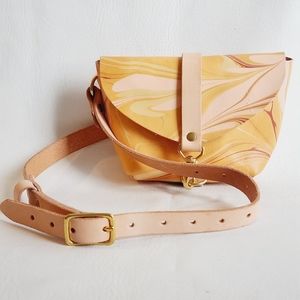 Glad and Young Marbel Neutral Fanny Pack